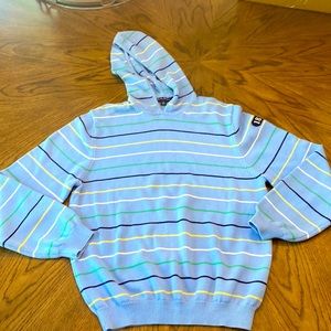 Boy’s Brooks Brothers Striped Hooded Sweater - Large